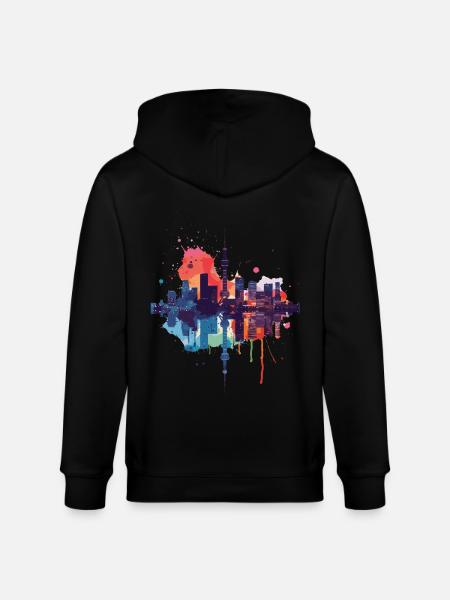 Ise - Stanley/Stella Unisex Bio-Kapuzenjacke CULTIVATOR  - Schwarz