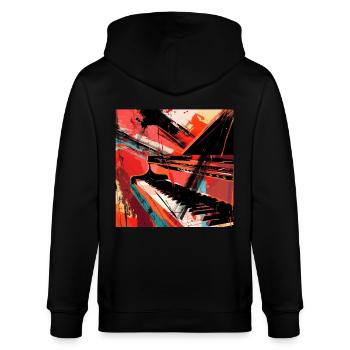 Piano - Veste à capuche bio CULTIVATOR Stanley/Stella Unisexe - noir - Dos - Anna (173cm)