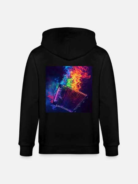 Akkordeon - Stanley/Stella Unisex Bio-Kapuzenjacke CULTIVATOR - Schwarz