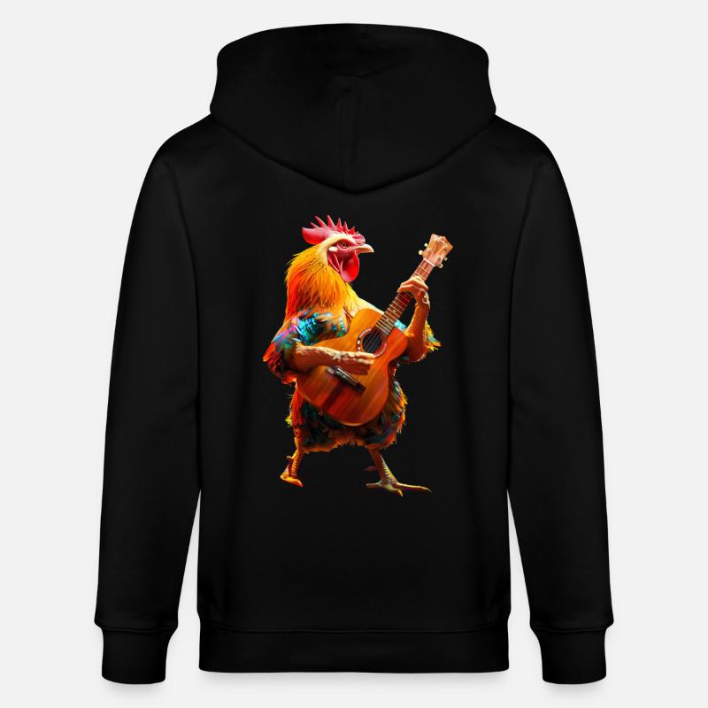 Hahn Ukulele - Stanley/Stella Unisex Bio-Kapuzenjacke CULTIVATOR  - Schwarz