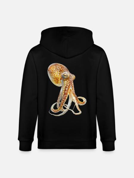 Tintenfisch - Stanley/Stella Unisex Bio-Kapuzenjacke CULTIVATOR - Schwarz