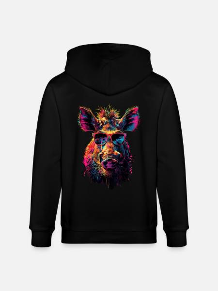 Warzenschwein - Stanley/Stella Unisex Bio-Kapuzenjacke CULTIVATOR - Schwarz