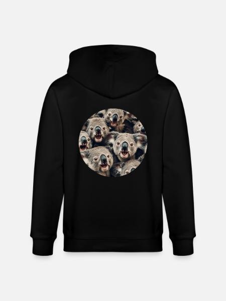 Koala - Stanley/Stella Unisex Bio-Kapuzenjacke CULTIVATOR  - Schwarz