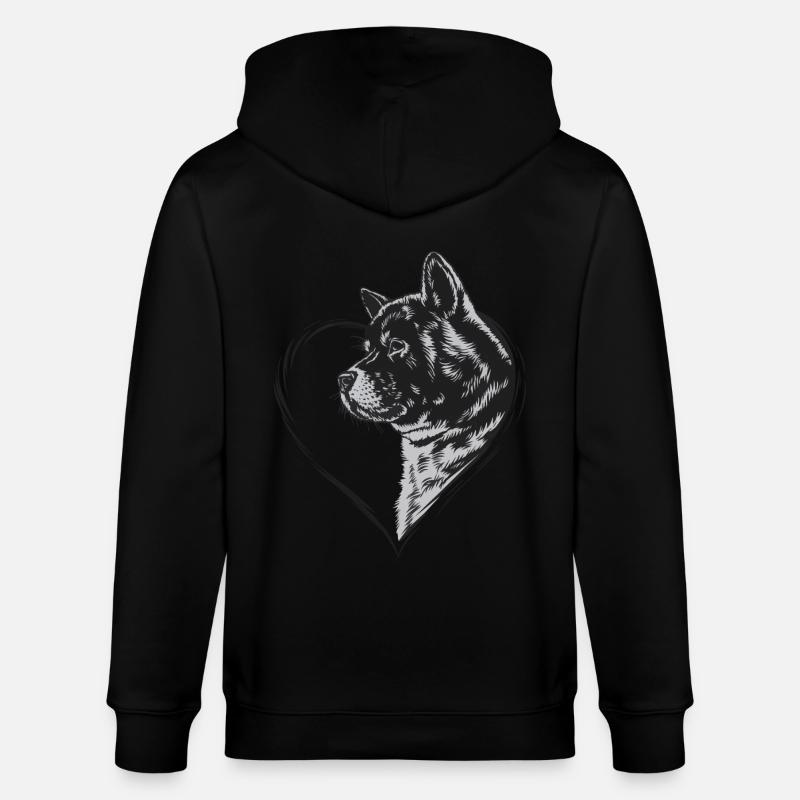 Akita - Stanley/Stella Unisex Bio-Kapuzenjacke CULTIVATOR  - Schwarz