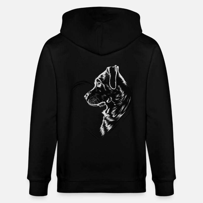 Labrador Retriever - Stanley/Stella Unisex Bio-Kapuzenjacke CULTIVATOR  - Schwarz