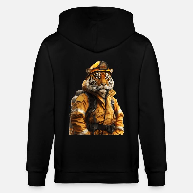 Tiger - Stanley/Stella Unisex Bio-Kapuzenjacke CULTIVATOR  - Schwarz