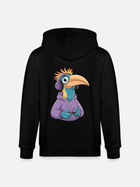 Nashornvogel - Stanley/Stella Unisex Bio-Kapuzenjacke CULTIVATOR  - Schwarz