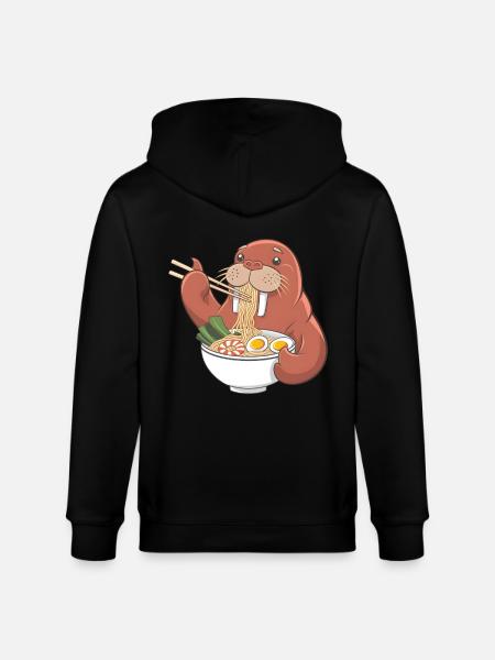 Walross - Stanley/Stella Unisex Bio-Kapuzenjacke CULTIVATOR - Schwarz