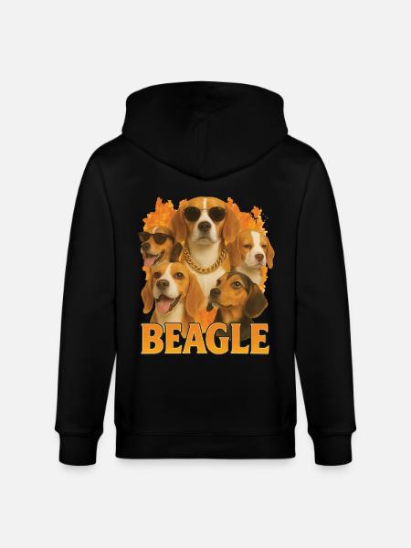 Beagle - Stanley/Stella Unisex Bio-Kapuzenjacke CULTIVATOR  - Schwarz