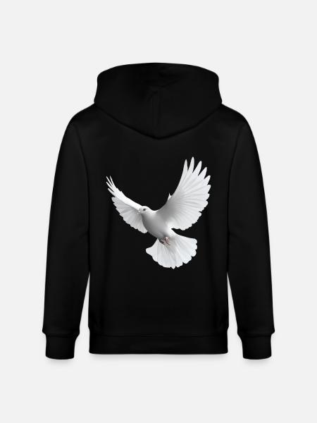 Weiße Taube - Stanley/Stella Unisex Bio-Kapuzenjacke CULTIVATOR  - Schwarz