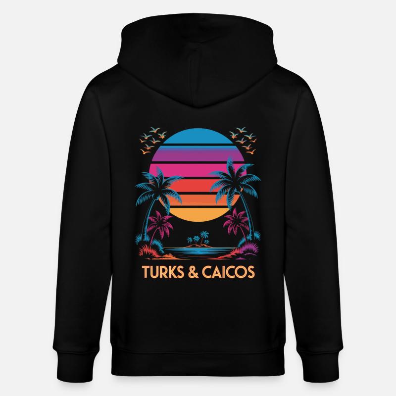 Turks- und Caicosinseln - Stanley/Stella Unisex Bio-Kapuzenjacke CULTIVATOR - Schwarz