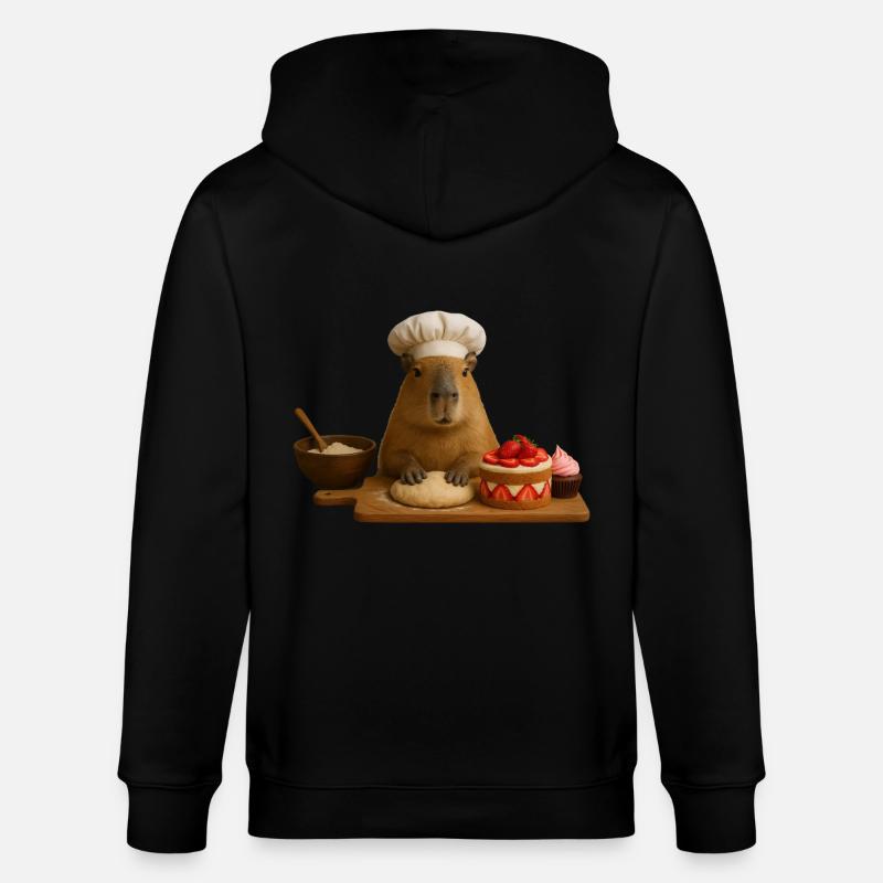 Cuisson du capybara - Veste à capuche bio CULTIVATOR Stanley/Stella Unisexe - noir
