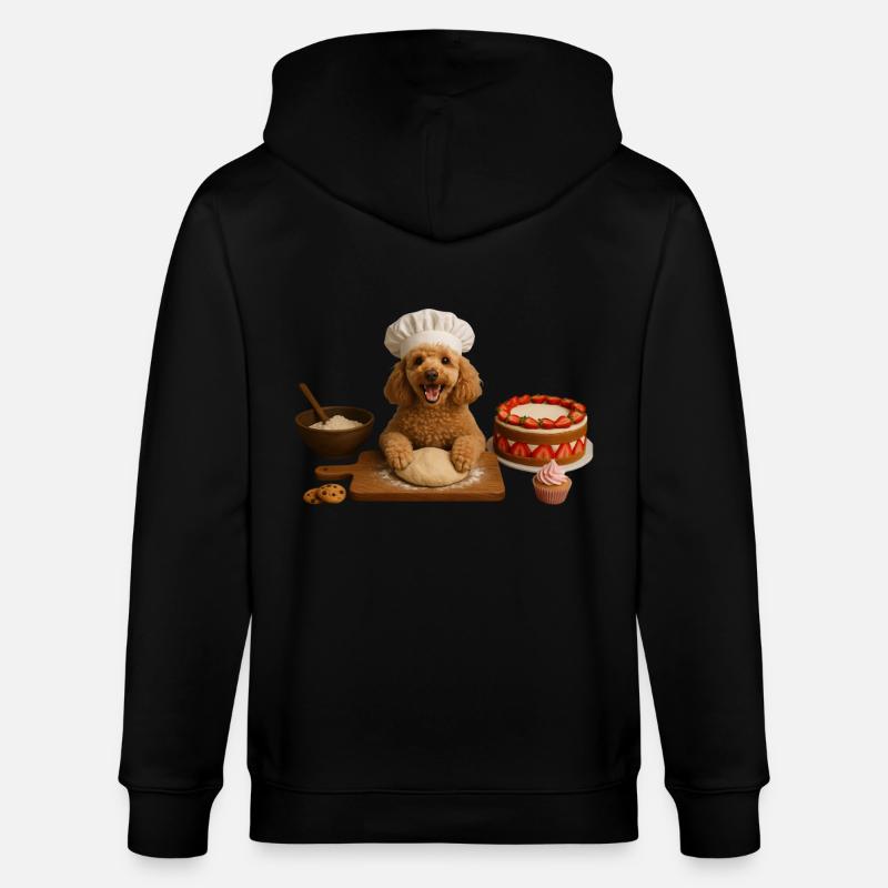 Caniche Gâteau Cuisson Biscuits - Veste à capuche bio CULTIVATOR Stanley/Stella Unisexe - noir