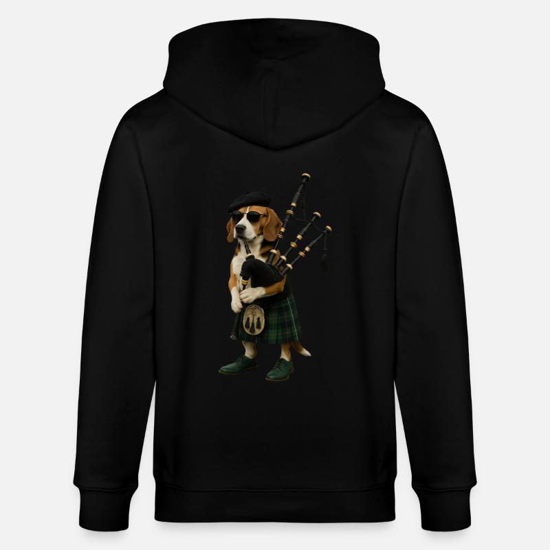 Beagle Dudelsack - Stanley/Stella Unisex Bio-Kapuzenjacke CULTIVATOR  - Schwarz