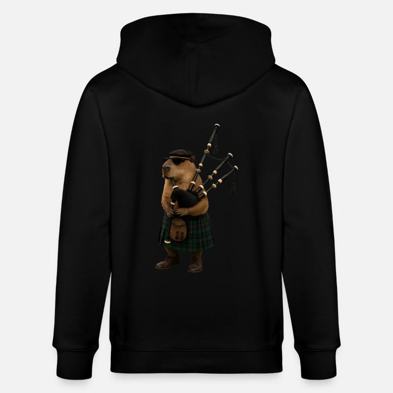 Cornemuse Capybara - Veste à capuche bio CULTIVATOR Stanley/Stella Unisexe - noir