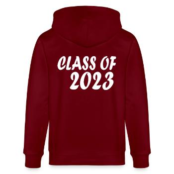 Class of 2023 - Stanley/Stella CULTIVATOR  Unisex Organic Hooded Jacket - burgundy - Back - Anna (173cm)