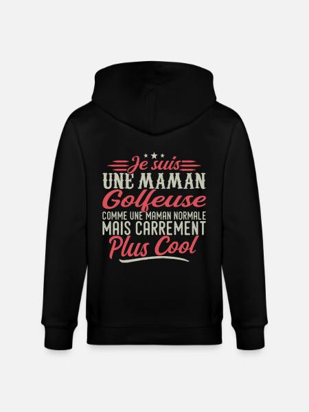 Ich bin Golfer-Mama, ausgesprochen cool - Stanley/Stella Unisex Bio-Kapuzenjacke CULTIVATOR - Schwarz
