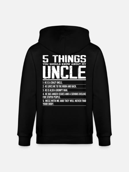 5 ting du bør vide om min onkel sjove onkel - Stanley/Stella økologisk unisex-hættejakke CULTIVATOR  - sort
