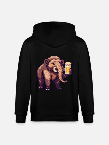 Mammut Pixel Bier - Stanley/Stella Unisex Bio-Kapuzenjacke CULTIVATOR - Schwarz