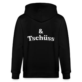 und Tschüss - Stanley/Stella Unisex Bio-Kapuzenjacke CULTIVATOR  - Schwarz - Hinten - Anna (173cm)