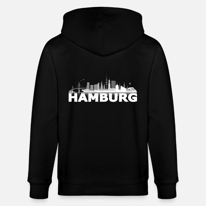 waterkant05_02hell - Stanley/Stella Unisex Bio-Kapuzenjacke CULTIVATOR  - Schwarz