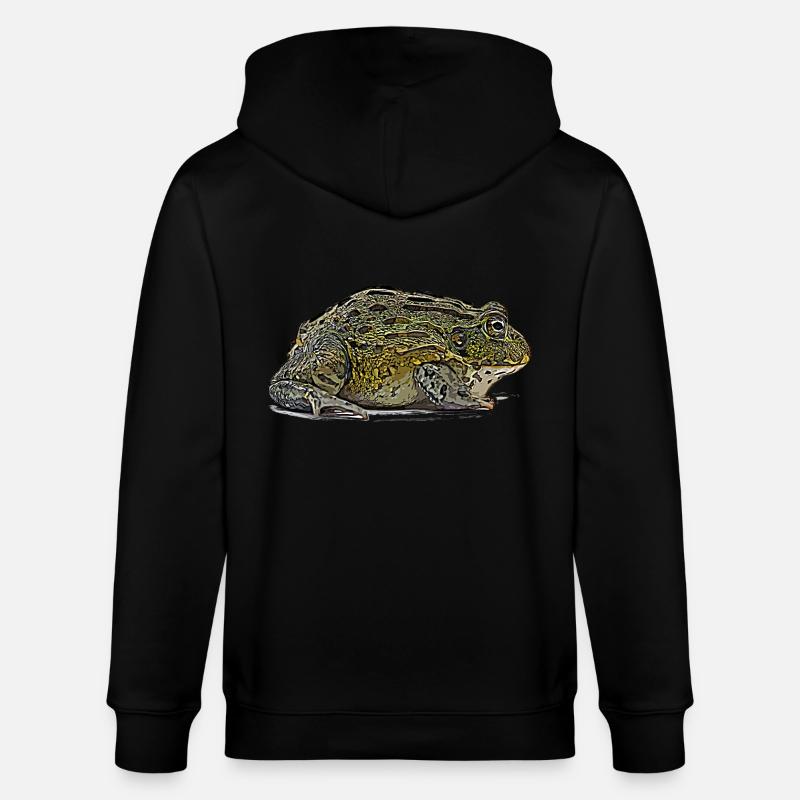 Grenouille-taureau d’Afrique - Veste à capuche bio CULTIVATOR Stanley/Stella Unisexe - noir