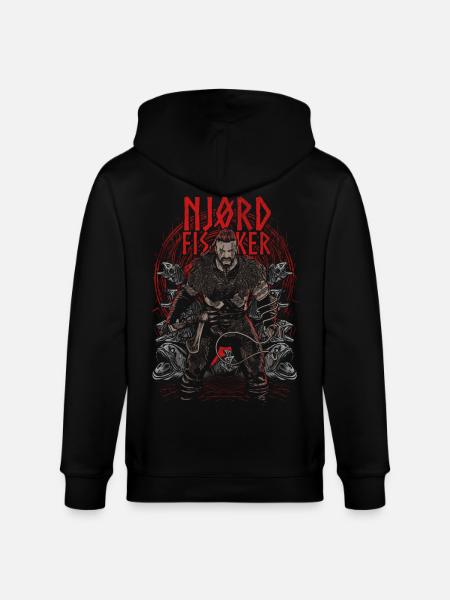 Njørd Fisker - Viking - red - Stanley/Stella Unisex Bio-Kapuzenjacke CULTIVATOR  - Schwarz