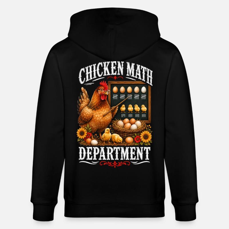 DÉPARTEMENT DE MATHÉMATIQUES POULES - Veste à capuche bio CULTIVATOR Stanley/Stella Unisexe - noir