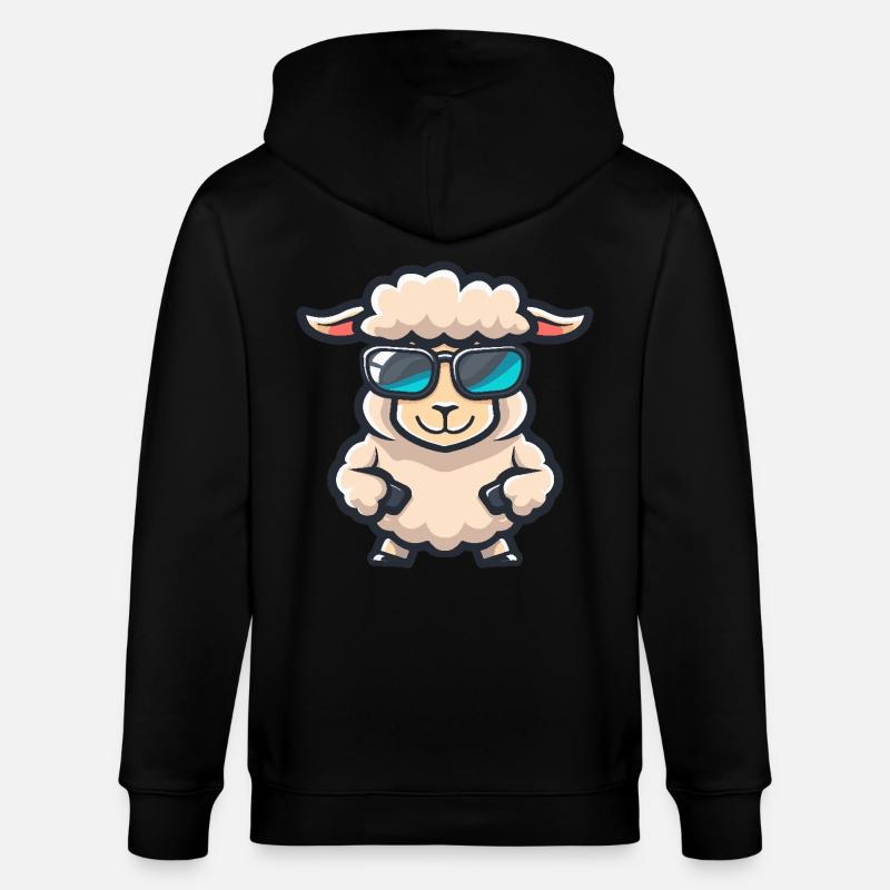 Bande dessinée cool de mouton - Veste à capuche bio CULTIVATOR Stanley/Stella Unisexe - noir