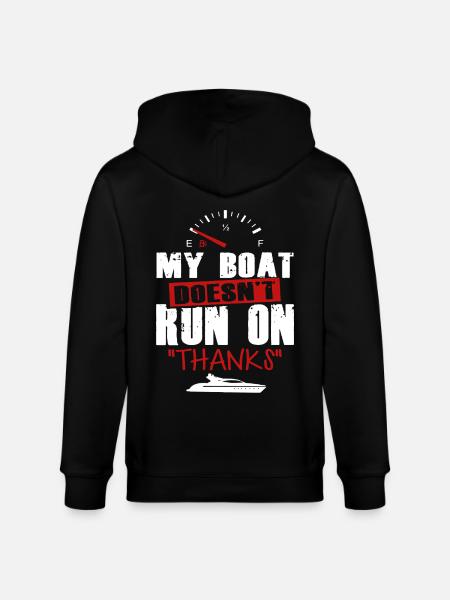 My Boat Doesn't Run On - Stanley/Stella CULTIVATOR Unisex Organic Hooded Jacket - black