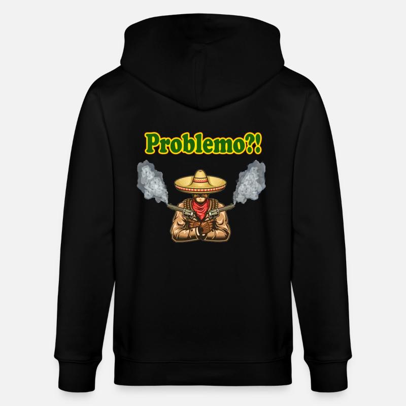 Mexiko, mexican geschenk, geschenkidee, problemo - Stanley/Stella Unisex Bio-Kapuzenjacke CULTIVATOR  - Schwarz