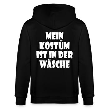 mein kostüm ist in der wäsche - Stanley/Stella Unisex Bio-Kapuzenjacke CULTIVATOR  - Schwarz - Hinten - Anna (173cm)