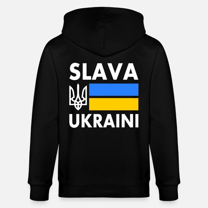 Slava ukraini - Veste à capuche bio CULTIVATOR Stanley/Stella Unisexe - noir