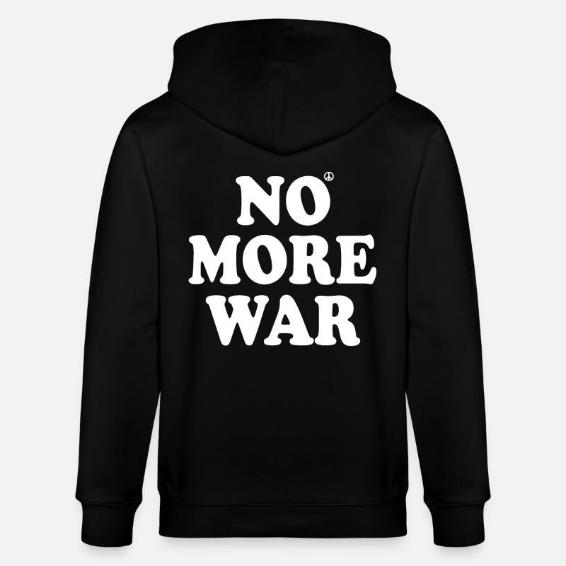 No more war - Veste à capuche bio CULTIVATOR Stanley/Stella Unisexe - noir