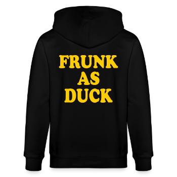 Frunk as duck - Stanley/Stella Unisex Bio-Kapuzenjacke CULTIVATOR  - Schwarz - Hinten - Anna (173cm)