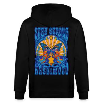 Stay Strong - Hashmoto - Stanley/Stella CULTIVATOR  Unisex Organic Hooded Jacket - black - Back - Anna (173cm)