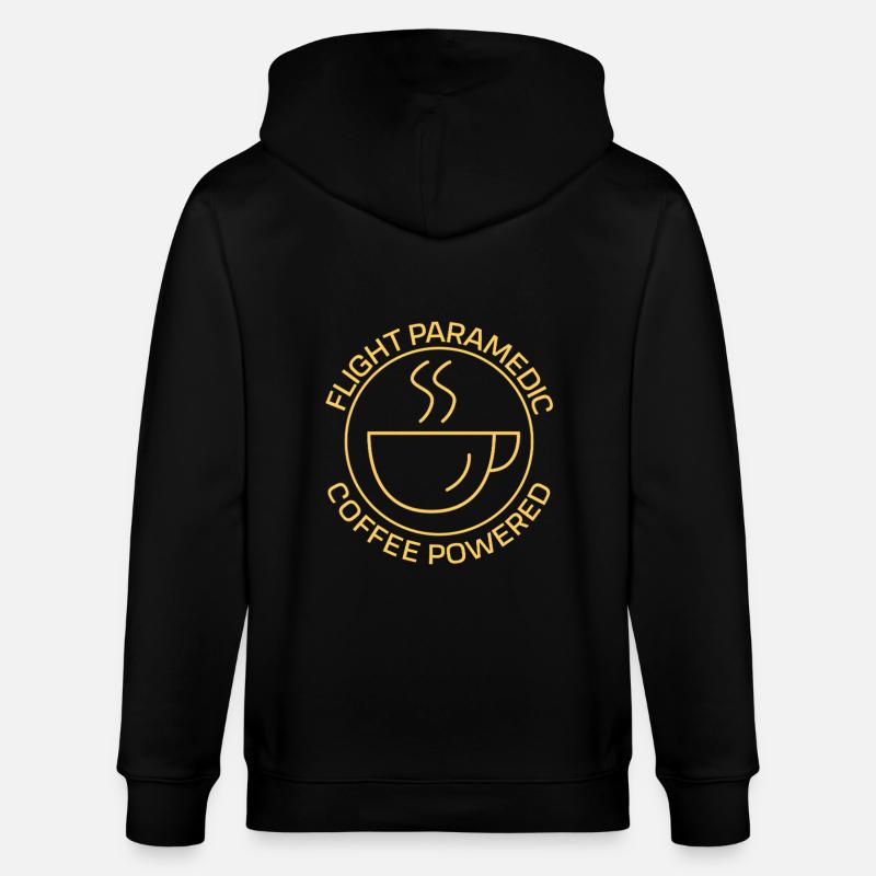 Flight Paramedic Coffee powered Luftrettung - Stanley/Stella Unisex Bio-Kapuzenjacke CULTIVATOR  - Schwarz