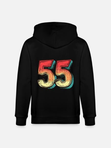 55 Number Comic - Stanley/Stella CULTIVATOR Unisex Organic Hooded Jacket - black