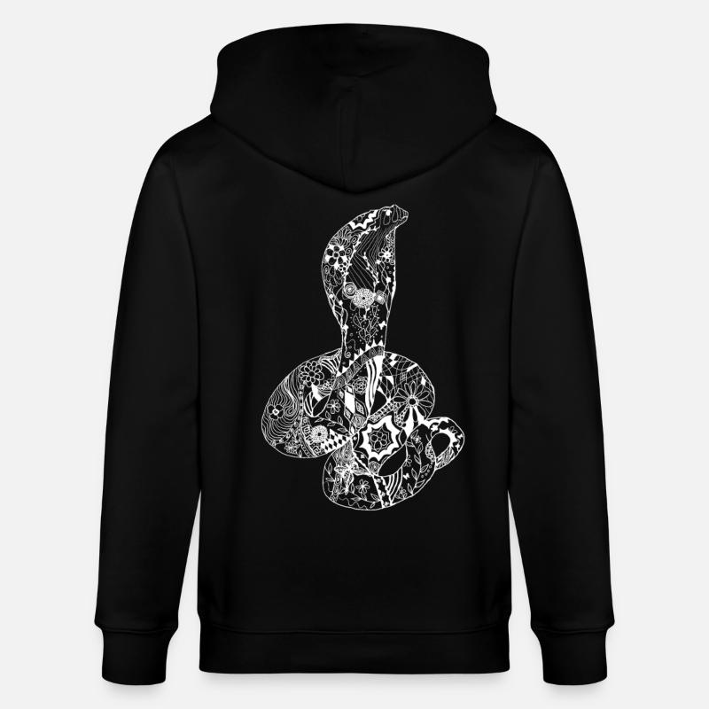 Patchwork Cobra - Veste à capuche bio CULTIVATOR Stanley/Stella Unisexe - noir