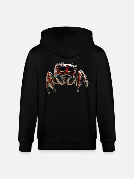 Edderkop hoppe edderkop tarantula tarantula edderkop - Stanley/Stella økologisk unisex-hættejakke CULTIVATOR  - sort