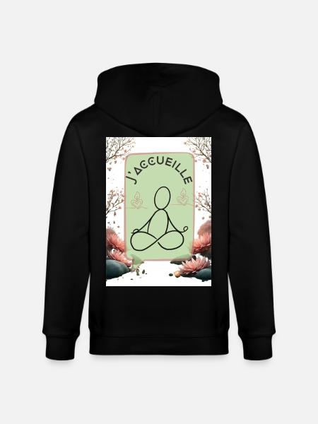 Greeting Flute - Stanley/Stella CULTIVATOR Unisex Organic Hooded Jacket - black