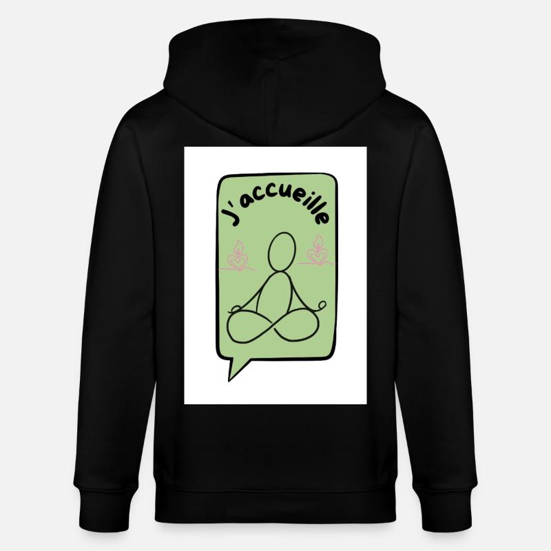 J'acceuille ocre - Veste à capuche bio CULTIVATOR Stanley/Stella Unisexe - noir