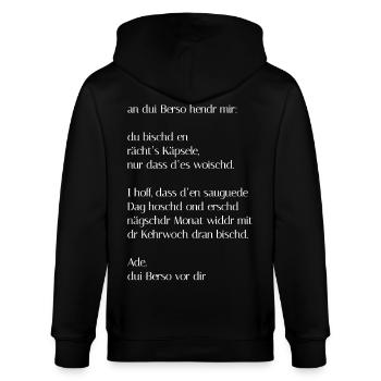 an-dui-berso - Stanley/Stella Unisex Bio-Kapuzenjacke CULTIVATOR  - Schwarz - Hinten - Anna (173cm)