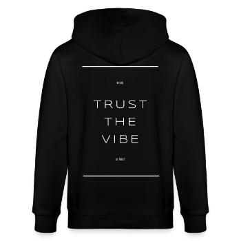 Trust the Vibe - Stanley/Stella CULTIVATOR  Unisex Organic Hooded Jacket - black - Back - Anna (173cm)
