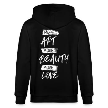 Plus d’Art plus de Beauté plus d’Amour - Veste à capuche bio CULTIVATOR Stanley/Stella Unisexe - noir - Dos - Anna (173cm)