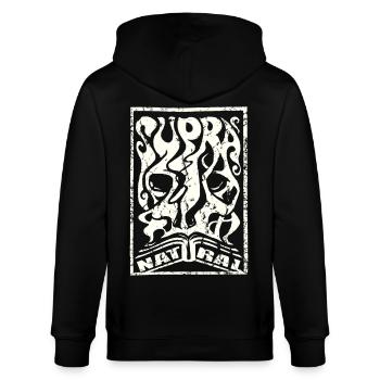 Supranatural used look psychedelic übernatürlich - Stanley/Stella Unisex Bio-Kapuzenjacke CULTIVATOR  - Schwarz - Hinten - Anna (173cm)
