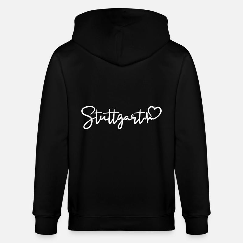 Stuttgart Herzschlag - Stanley/Stella Unisex Bio-Kapuzenjacke CULTIVATOR  - Schwarz