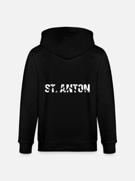 St. Anton Mountains Austria Alps Sankt Anton - Stanley/Stella CULTIVATOR  Unisex Organic Hooded Jacket - black