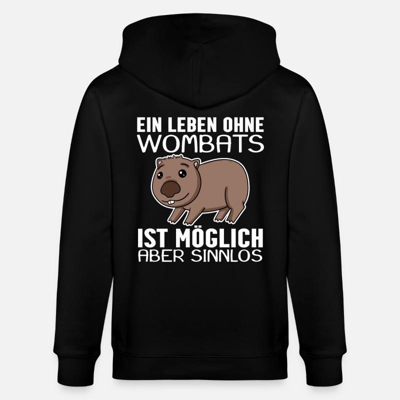Wombat - Stanley/Stella Unisex Bio-Kapuzenjacke CULTIVATOR  - Schwarz