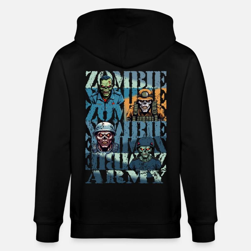 Armée de zombies - Veste à capuche bio CULTIVATOR Stanley/Stella Unisexe - noir